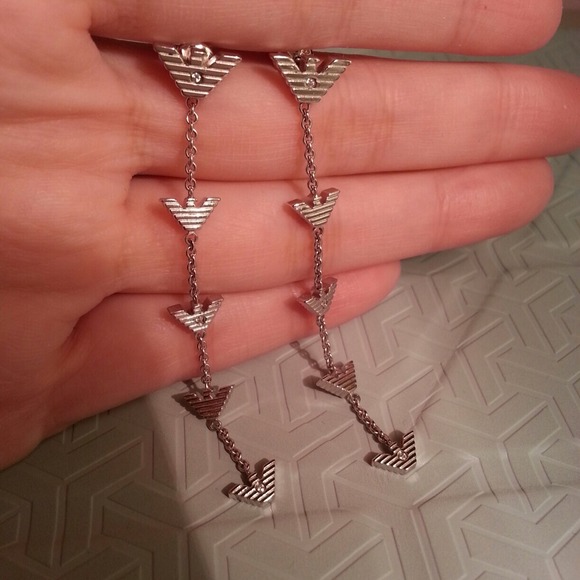 Authentic Emporio Armani Silver Earrings