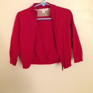 Baby Burberry zipper up cardigan