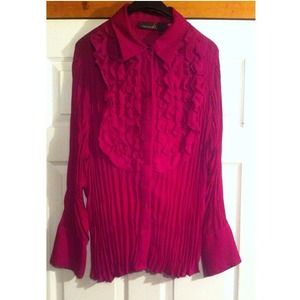 Ashley Stewart Button Up Scrunch Shirt