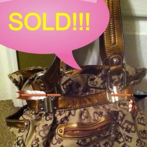 ‼️SOLD‼️brown/tan/gold purse!