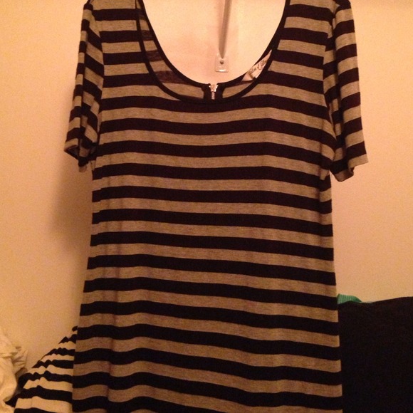 Black and grey stripe dress