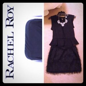 Rachel Roy Black feather skirt 💋