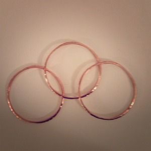 Stella & Dot rose gold bangles