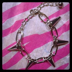 Silver Spikes Bracelet