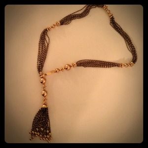 Stella & Dot Bianca gold tassel necklace