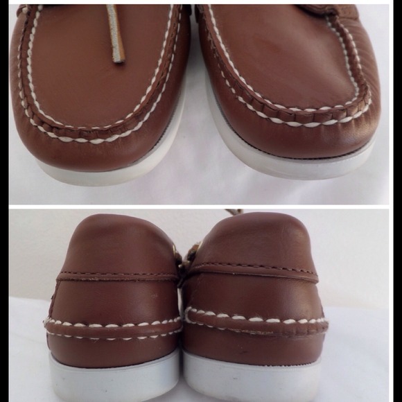 🔴SOLD🔴SEBAGO DOCKSIDES Brown Leather Boat Shoes - Picture 2 of 4