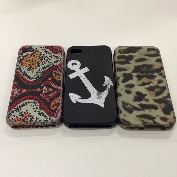 SOLD - JCrew iPhone 4s Rubber Cases - set of 3