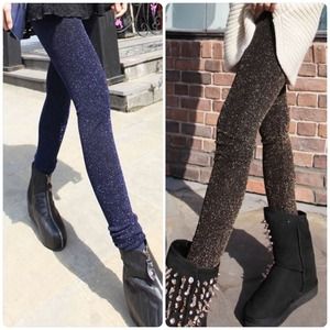 Elegant glittered leggings