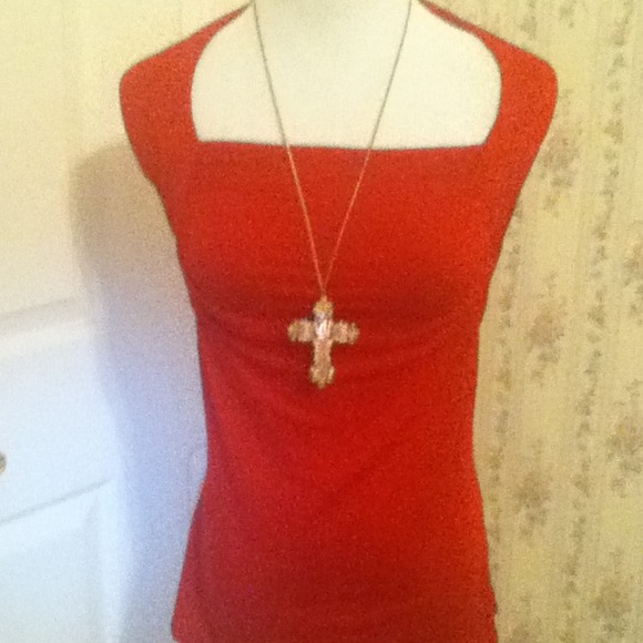 Classic RED Halter Top with tags!