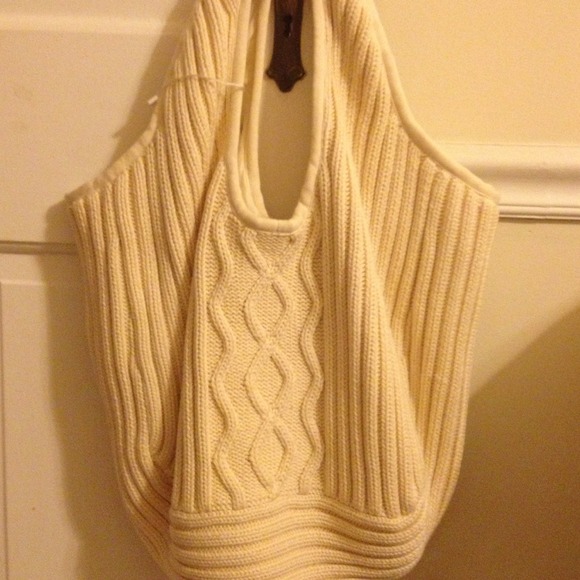 Petit bateau knit slouchy handbag