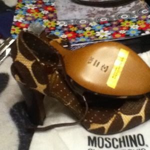 Moschino Animal Print Heels