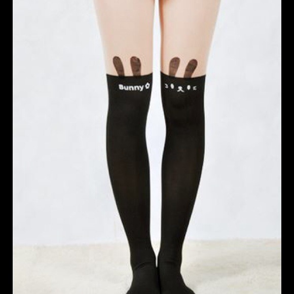 Pants - Easter Bunny rabbit fake tattoo tights