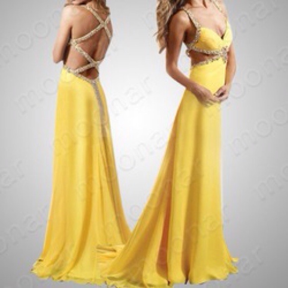 Beautiful Yellow Prom dress / Cocktail dress