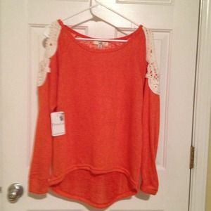 Beautiful orange sweater and pink top bundle