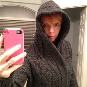 VINCE chunky cable knit sweater coat.