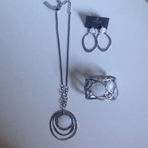 Chico's silver jewelry set