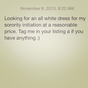 Need a dress for initiation