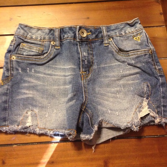 Justice blue jean shorts