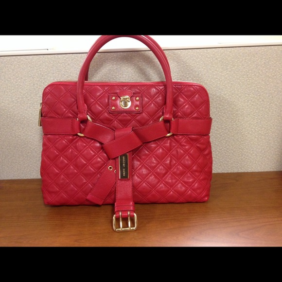 *Sold* Marc Jacobs Red Quilted Bruna Satchel