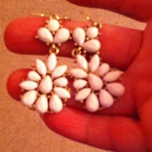 White earrings