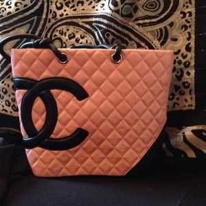 Inspired Double C Leather Handbag