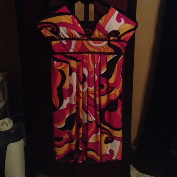 🚫SOLD🚫Adorable abstract color block dress sz L
