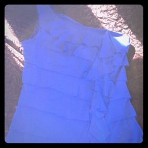 Blue one shoulder dress