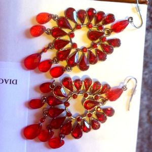 ❤Beautiful red chandelier earrings❤