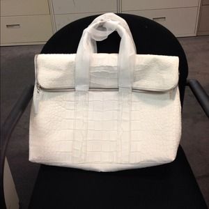 3.1 Phillip Lim 31 hour bag in croc and white
