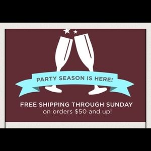 Free shipping through Sunday on orders $50+