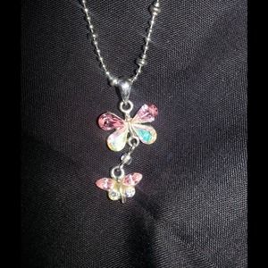 Girls butterfly necklace