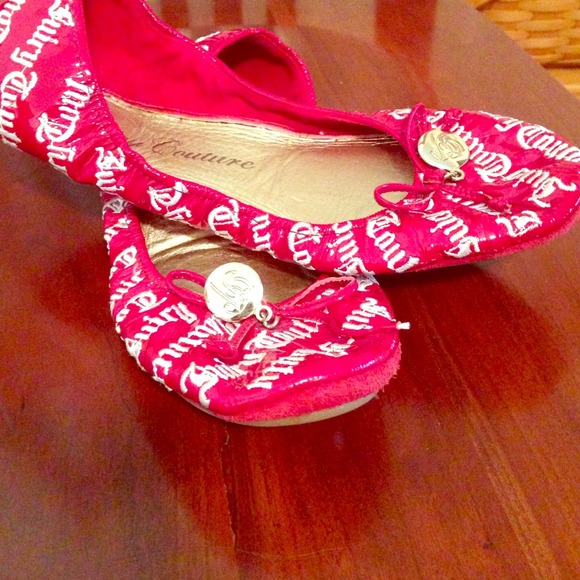 Red Juicy Couture Ballet Flats