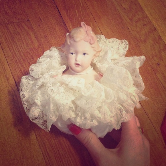 Antique powder puff ballerina