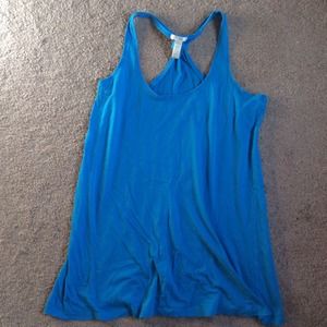 Blue racerback tunic/tank