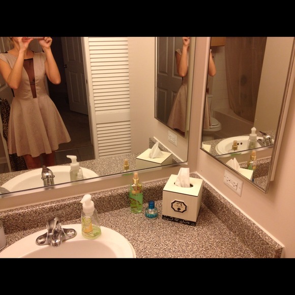 🚫SOLD🚫Sheer and khaki colored dress - Picture 4 of 4