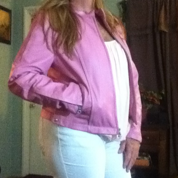 Beautiful pink leather jacket