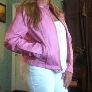 Beautiful pink leather jacket