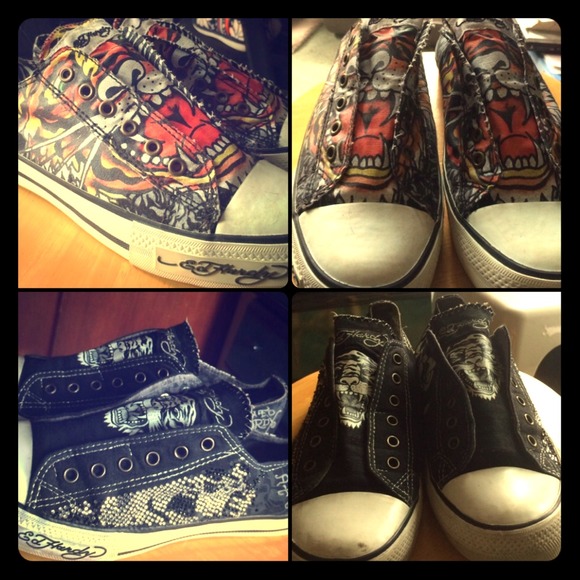 💋BUNDLE: Authentic Ed Hardy Low-Rise Sneakers!💋