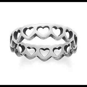 James Avery Linked hearts Ring