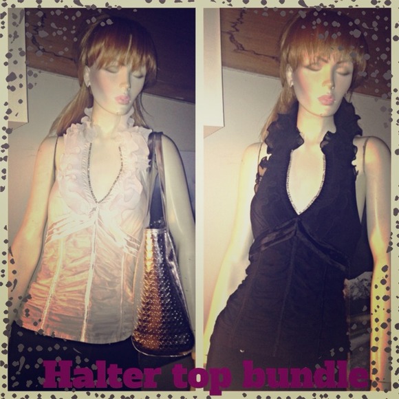 💋Bundle💋Black & White halter tops