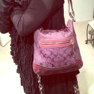 Purple Coach Shoulder Bag