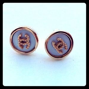 Ivory & Gold CC earrings