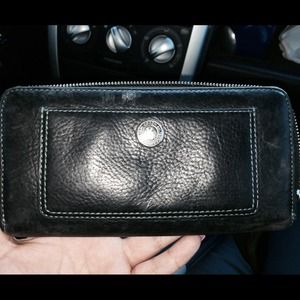 Black leather wallet