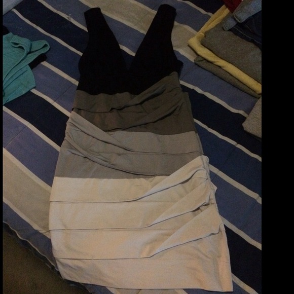 Black Ombre Cocktail Dress - Picture 4 of 4