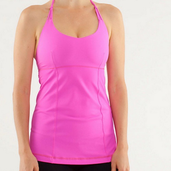 Lululemon Wandering Yogi Halter top in Pow Pink, 4