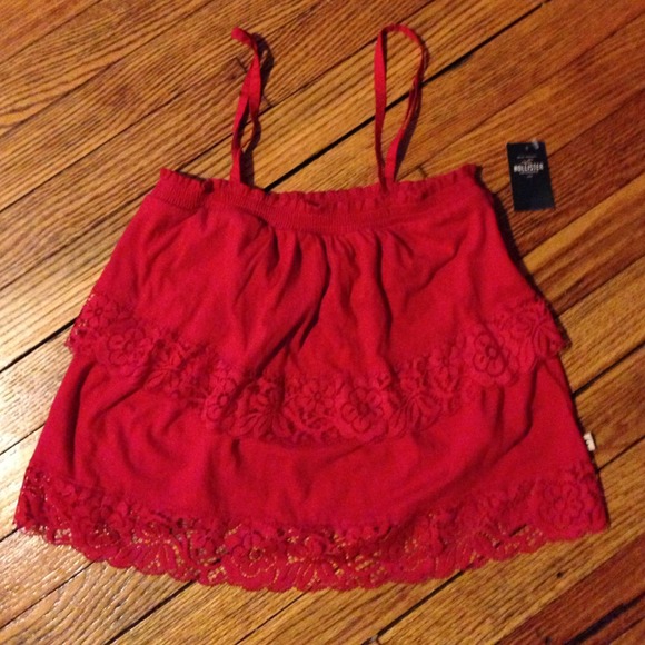 Hollister ruffle tank top.