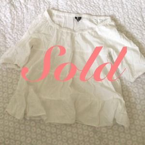 ❌SOLD❌Mango Off shoulder artist cotton shirt
