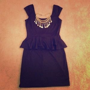 Black Peplum Dress
