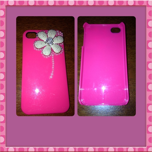 Pink, Pearls & a Pretty Flower iPhone 4/4s case