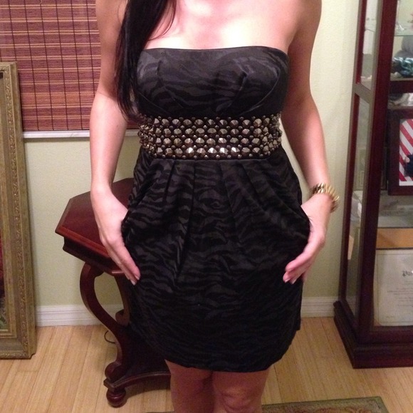 ‼️SOLD‼️ Black tube dress with studs